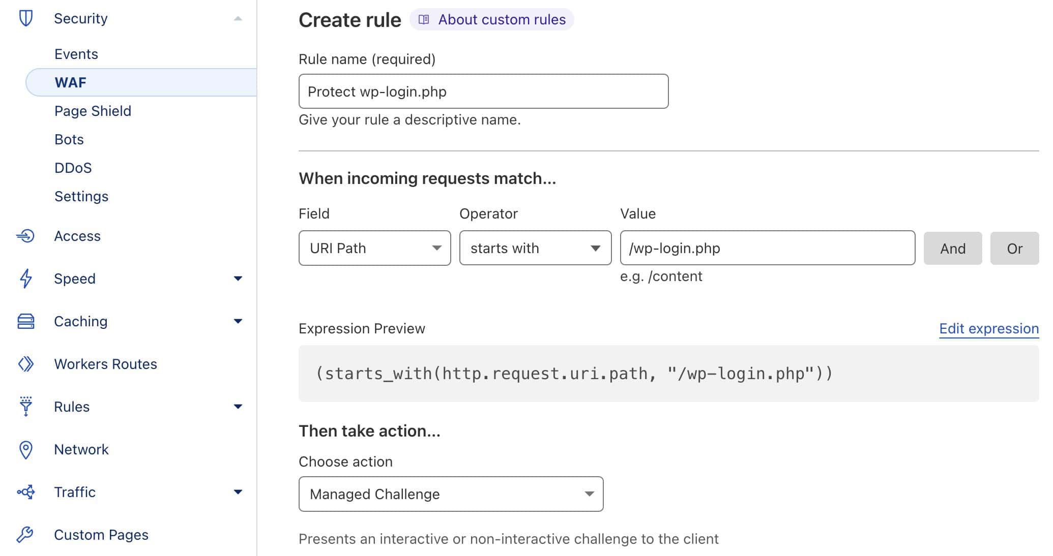 wp-login.php beveiligen met Cloudflare