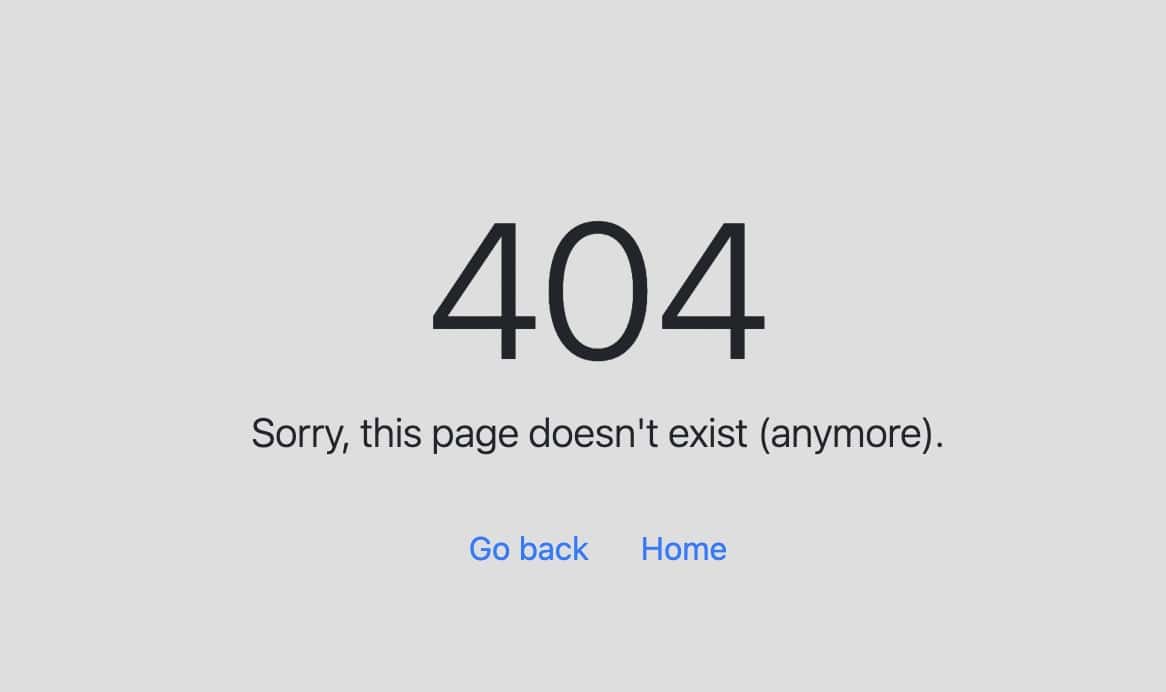 Statische 404 error pagina